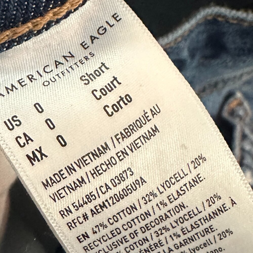 American Eagle Barrel Leg Jeans Women's size 0 Short 0S S - Picture 5 of 9